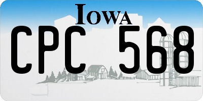 IA license plate CPC568