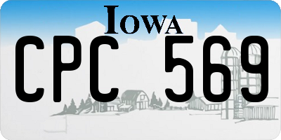 IA license plate CPC569
