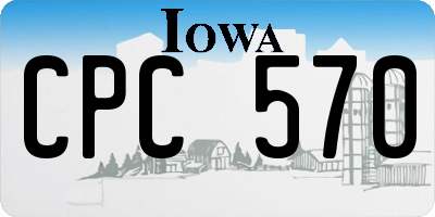 IA license plate CPC570