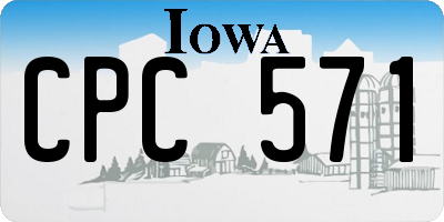 IA license plate CPC571