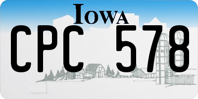 IA license plate CPC578