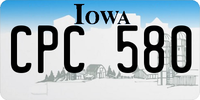 IA license plate CPC580