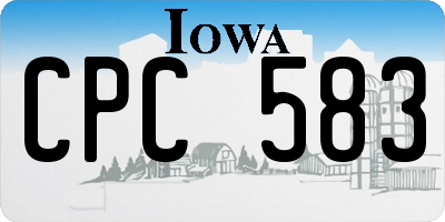 IA license plate CPC583