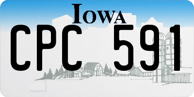 IA license plate CPC591