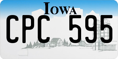 IA license plate CPC595