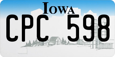IA license plate CPC598