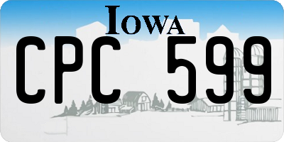 IA license plate CPC599