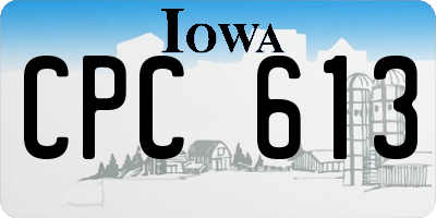IA license plate CPC613