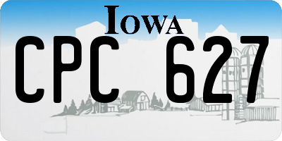 IA license plate CPC627
