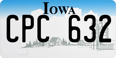 IA license plate CPC632