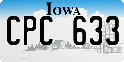IA license plate CPC633