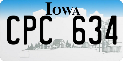IA license plate CPC634