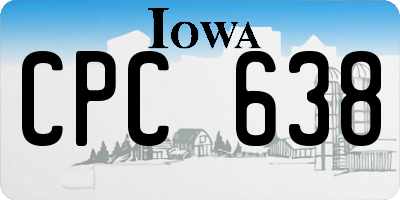 IA license plate CPC638