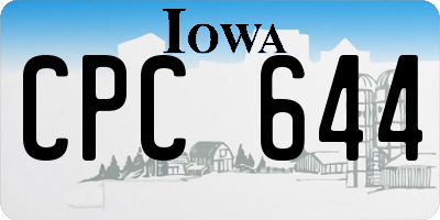 IA license plate CPC644