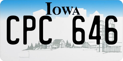 IA license plate CPC646