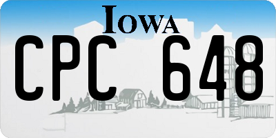 IA license plate CPC648