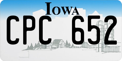 IA license plate CPC652