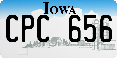IA license plate CPC656