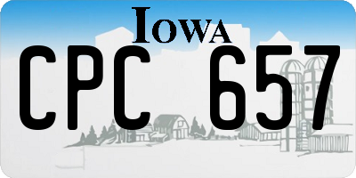 IA license plate CPC657