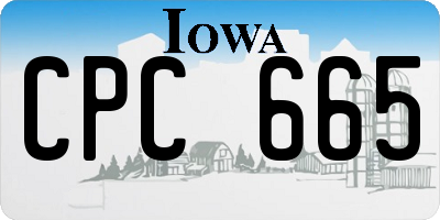 IA license plate CPC665