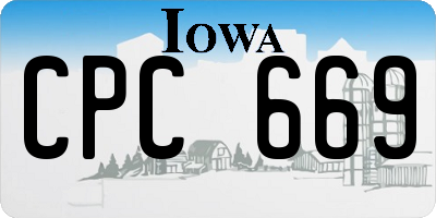 IA license plate CPC669