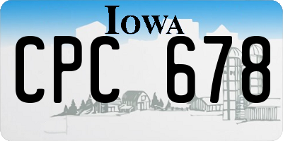 IA license plate CPC678