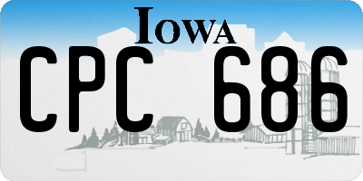 IA license plate CPC686