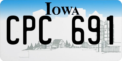 IA license plate CPC691