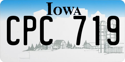 IA license plate CPC719