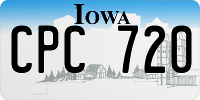 IA license plate CPC720