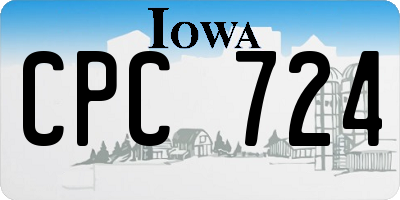 IA license plate CPC724