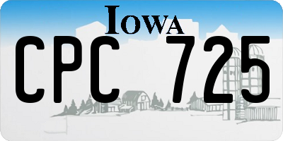 IA license plate CPC725