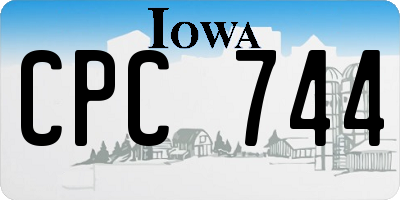 IA license plate CPC744