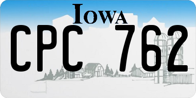 IA license plate CPC762
