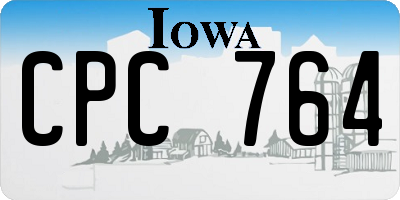 IA license plate CPC764