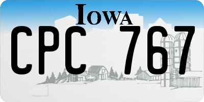 IA license plate CPC767