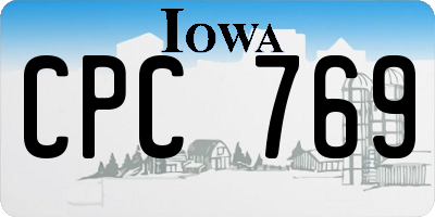 IA license plate CPC769