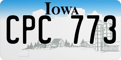 IA license plate CPC773