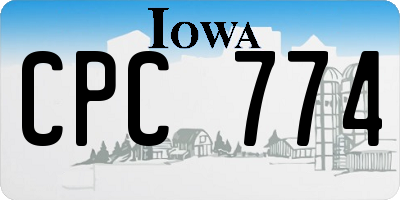 IA license plate CPC774