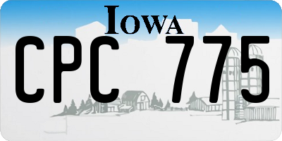 IA license plate CPC775