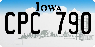 IA license plate CPC790