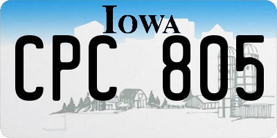 IA license plate CPC805