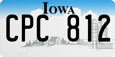 IA license plate CPC812