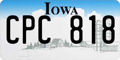 IA license plate CPC818