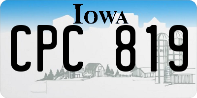 IA license plate CPC819