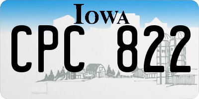 IA license plate CPC822