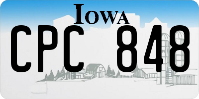 IA license plate CPC848