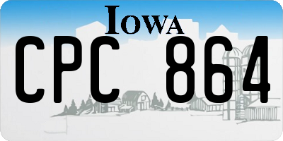 IA license plate CPC864