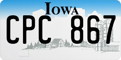 IA license plate CPC867