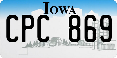 IA license plate CPC869